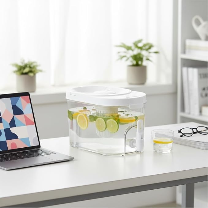 GLEAVI Beverage Dispenser with Spigot: Family Fridge Pitcher - Image 6