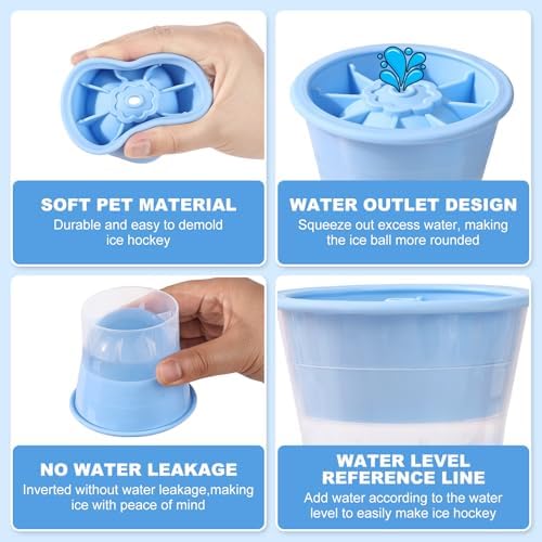 Large Ice Ball Maker Mold, 4 Pack 2.5" Round Ice Cube Mold, Stackable