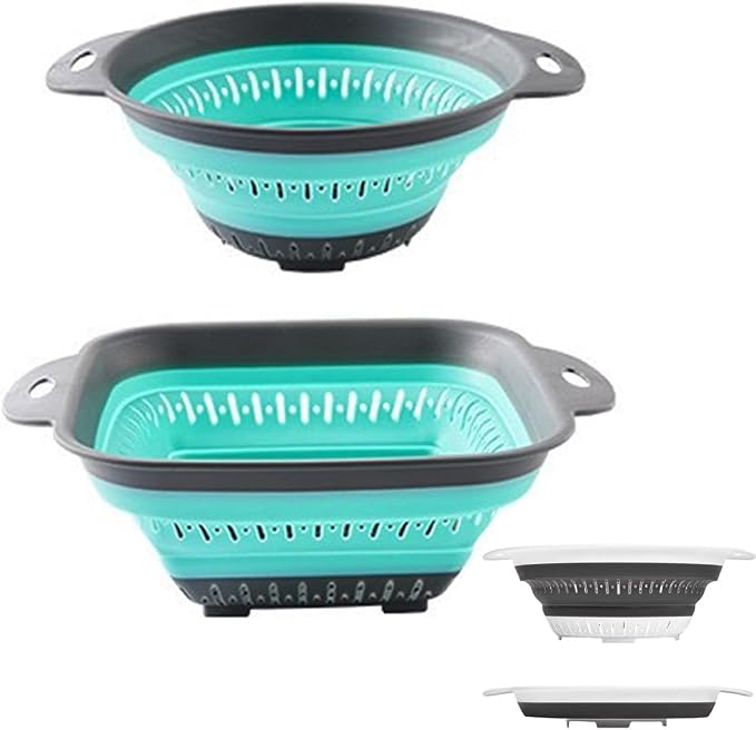 Collapsible Colander and Strainer, Silicone Strainer Colanders & Food Strainers by LogFaadCoi