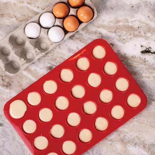 Mrs. Anderson's Baking Silicone Mini Muffin Pan, 24 Cup