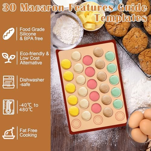 29P Macaron Silicone Baking Mats Set(11.6"x16.5")