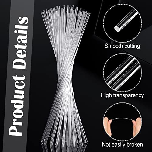 120 Pcs Clear Acrylic Sticks, 12 Inch for Cake Pops