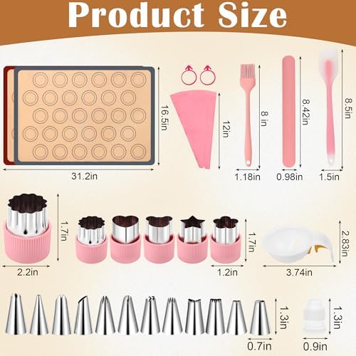 29P Macaron Silicone Baking Mats Set(11.6"x16.5")