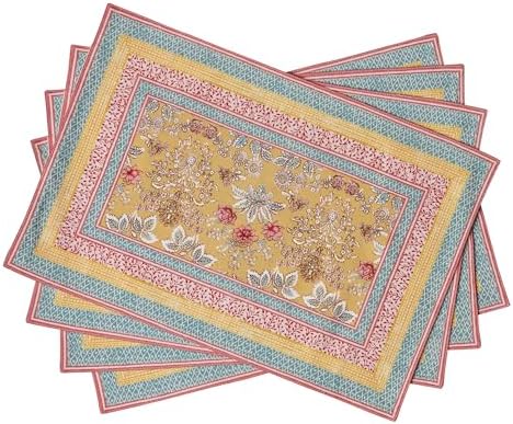 Maison d' Hermine Placemats Set of 4 Reusable 100% Cotton (13"x19")