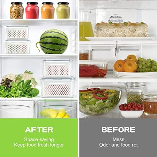 TBMax 12 Pieces Fruit Storage Containers for Fridge