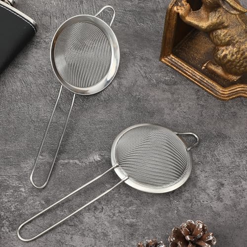 20packs Small Fine Mesh Strainer with Handle 3.3" Stainless Steel Tea