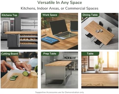 RYFA White Ash Butcher Block Countertop, 48" x 25" x 1.5"