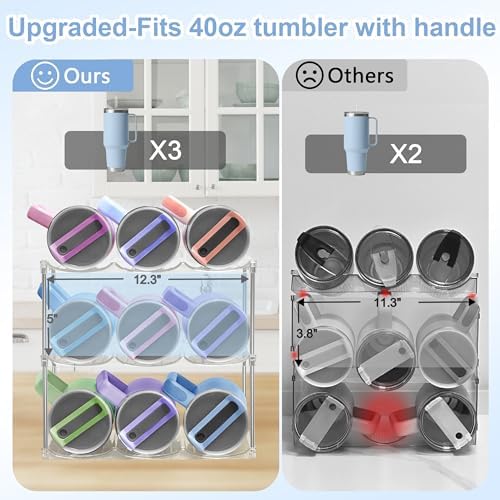 Spaclear Stackable Water Bottle Organizer for Stanley 40oz Tumbler