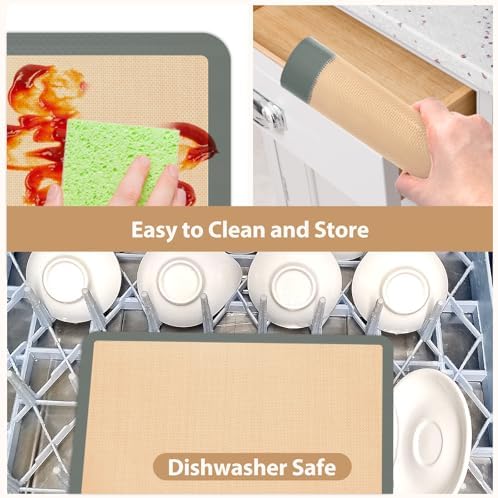 Koolstuffs Silicone Baking Mat Set of 6, Nonstick and Reusable