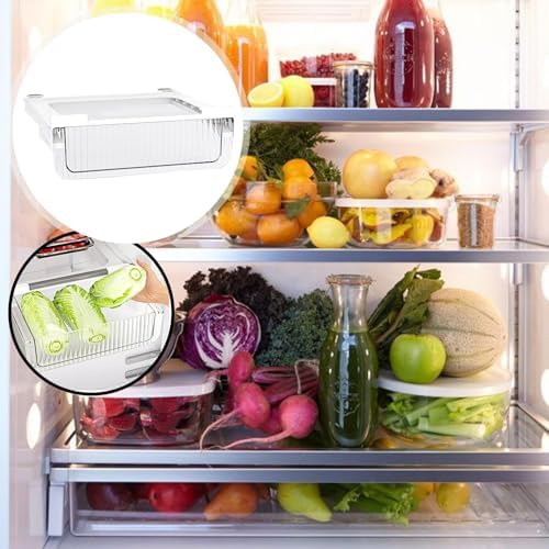 Fridge Storage Drawer Organizer - Pull Out Fridge Organizer Boxes