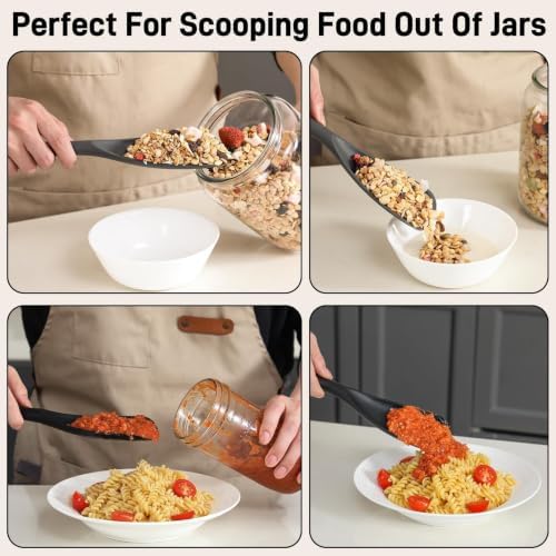 3 PACK Silicone Cooking Spoon Spatula for Nonstick Cookware