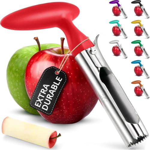 Zulay Kitchen Apple Corer, Red