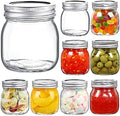 YEBODA 9 Pack 10 oz Wide Mouth Mason Jars with Lids