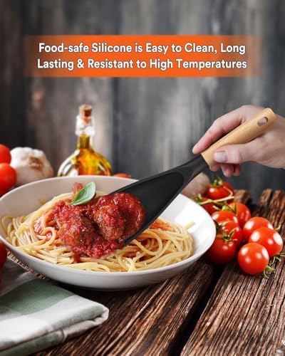 Badiano Silicone Cooking Spoon for Nonstick Cookwares