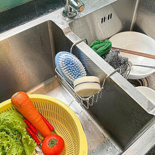 BuleVina Stainless Steel Sponge Holder for Kitchen Sink - Never Rust