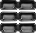 Zddaoole 6 PCS Mini Nonstick Carbon Steel Baking Bread Pan,Mini Loaf