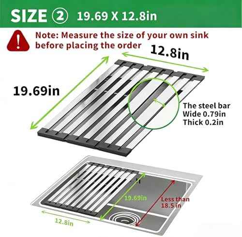 Over the Sink Kitchen Dish Drying Rack Organizer