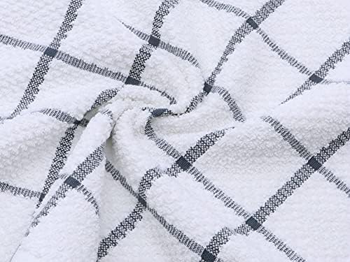 Cotton Dish Towels for Kitchen, Dish Rags, 12 x 12 Inches, 8pc, Grey