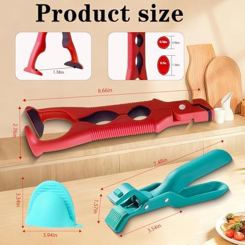 4PCS Hot Plate Grippers with Silicone Sleeves