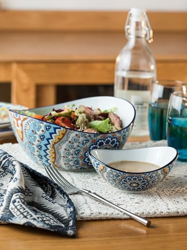 YHOSSEUN Chip and Dip Serving Set, 2 Tierd Serving Bowl Set