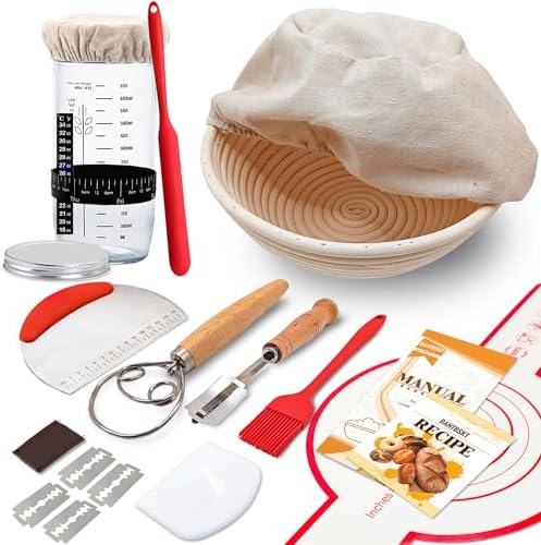 Complete Sourdough Starter Kit, Banneton Bread Proofing Basket