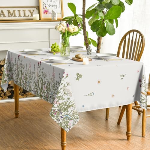 Horaldaily Spring Summer Tablecloth 60 x 84 Inch Rectangular Wild