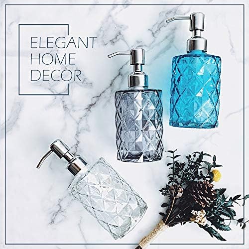 JASAI 12 Oz Diamond Design Soap Dispenser