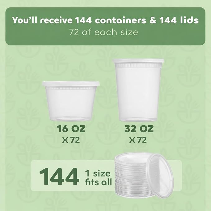 JoyServe 144 Sets Deli Containers - Image 2