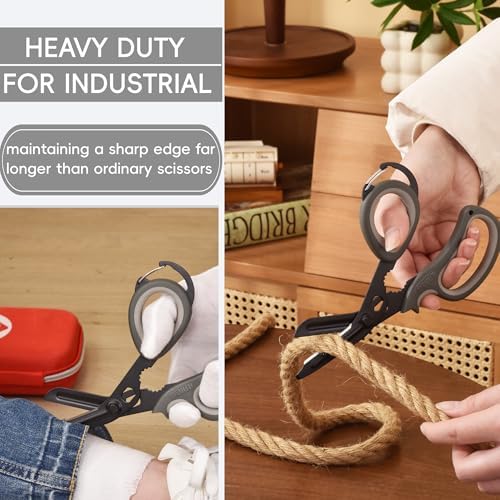 MEUUT All Purpose Scissors 2 Packs with Carabiner for Kitchen Outdoor