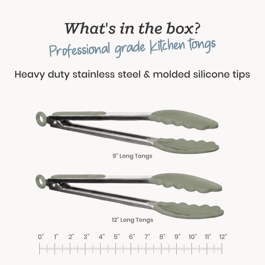 Starpack Silicone Kitchen Tongs, 2-Pack