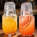 Bedside Water Carafe and Glass Set, Mfacoy 17 OZ Glasses Pitcher &