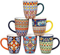 vancasso SIMI 16 oz Large Coffee Mugs Set of 6, Ceramic Cups with