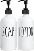 MOMEEMO White Soap Dispenser Bathroom Set, Contains Hand and Lotion Dispenser by MOMEEMO