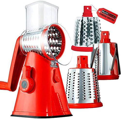 NUTRISLICER 3-in1 Spinning/Rotating Mandoline and Countertop Food