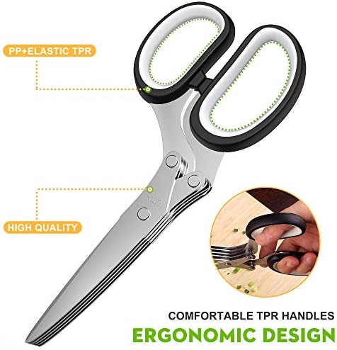 Herb Scissors with 5 Blades and Cover
