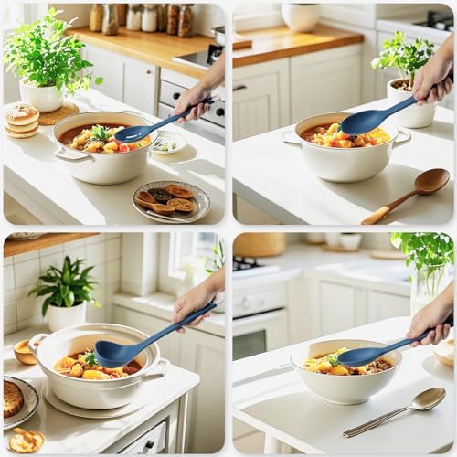 MOACC Silicone Kitchen Cooking Utensils Set: Heat Resistant 13inch