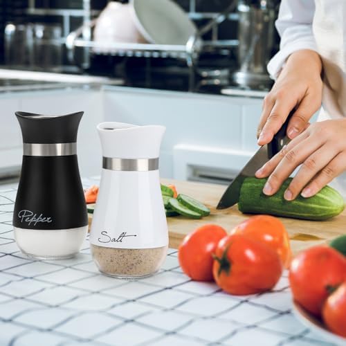 Accmor Salt and Pepper Shakers, 4 oz Stainless Steel Set