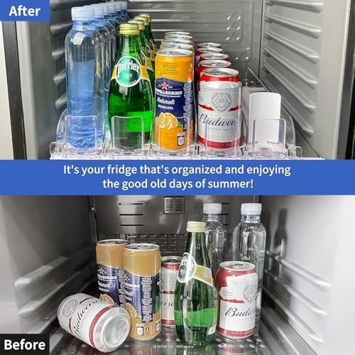 Automatic Soda Can Dispenser for Refrigerator, 5-Row, Holds 25 Cans