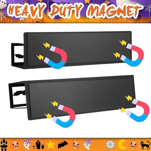 Beeveer 2 Pcs Magnetic Spice Rack, Black