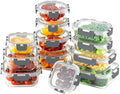 Glass Food Storage Containers with Lids, 24pc Set
