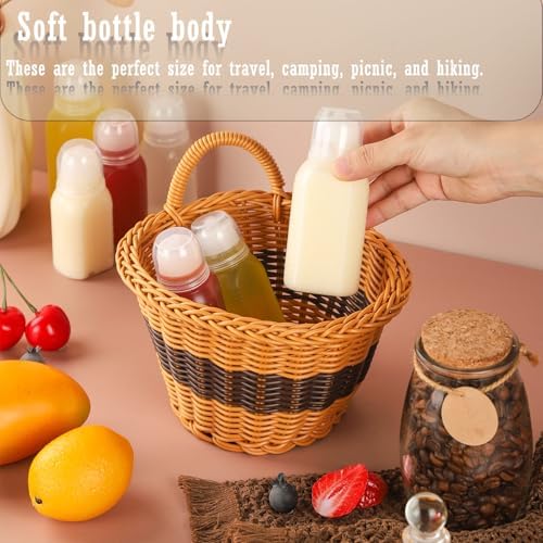6pcs 2oz Salad Dressing Container to Go, Leak Proof Travel Size Salad