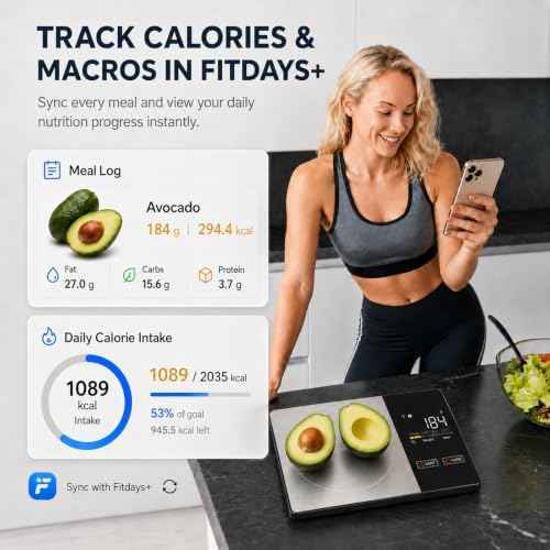 Smart Nutrition Food Scale with App - 1g Precision Digital Kitchen
