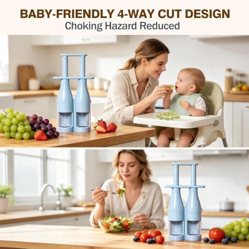 Double Barrel Grape Cutter for Toddlers