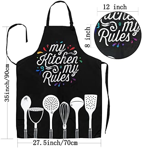 Adjustable Waterproof Apron Bib Apron with 2 Pockets Cooking Kitchen