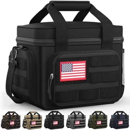 HOTOR Lunch Box Men Women Tactical Insulated Lunch Bag Black 8L