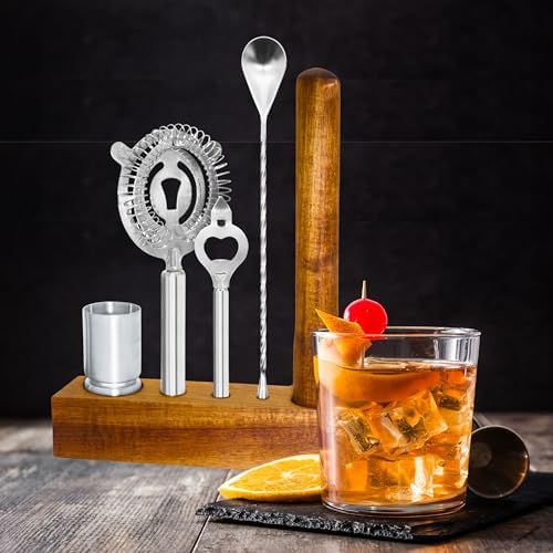OGGI 6-Piece Slim Bartender Kit - Ideal Bar Cart Accessories, Great