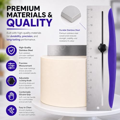 12 Inch Stainless Steel Cake Scraper and Leveler