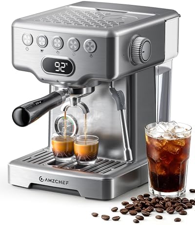 AMZCHEF Ultra Espresso Machine, 58mm, PID Temperature Control