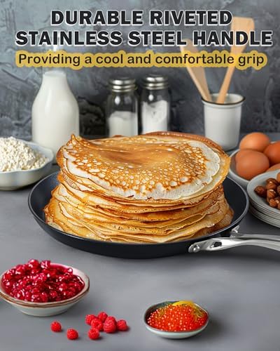 Cooks Standard 10.5-inch Hard Anodized Ceramic Nonstick Crepe Pan