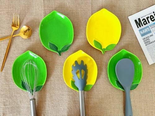 Ceramic Spoon Rest for Stove Top & Kitchen Counter Spoon Holder for